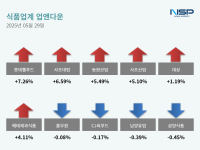 [NSP PHOTO][업앤다운]식품주 상승…롯데웰푸드↑·삼양식품↓