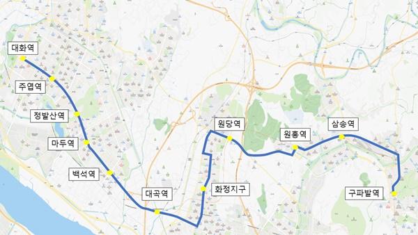 NSP통신-심야버스 N999번 노선도 (사진 = 고양시)