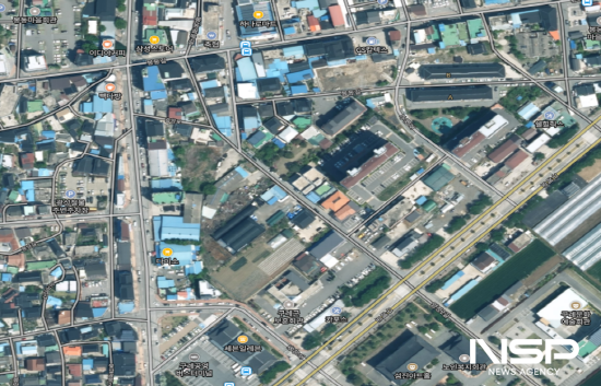 NSP통신-영산강청,상하수도사업소구역 시점(5일시장주차장)~종점(동광사거리)과 구례군 구역 시점(터미널)~종점(동광사거리) 위치도 (이미지 = 영산강유역환경청)
