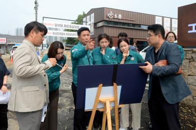 [NSP PHOTO]오산시의회 행감 앞두고 주요 사업장 현장 점검