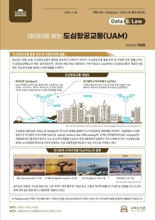 NSP통신-데이터로 보는 UAM_Data&Law 2025-5호 1면 (이미지 = 국회도서관 제공)