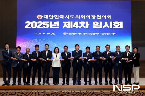 NSP통신-대한민국시도의회의장협의회 2025년 제4차 임시회 참석자 기념 찰영 (사진 = 전남도의회)