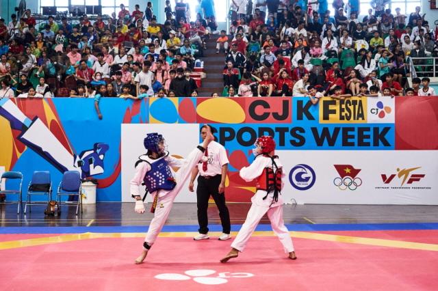NSP통신-2024년 CJ K FESTA 태권도 대회의 한 장면 (사진 = CJ그룹 제공)