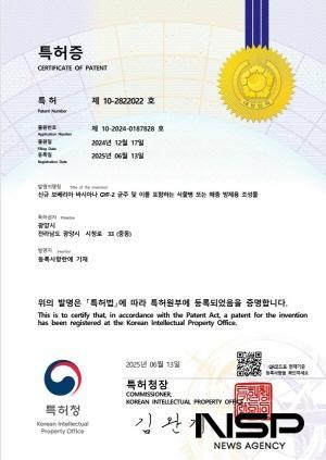 NSP통신-특허증 (사진 = 광양시청)