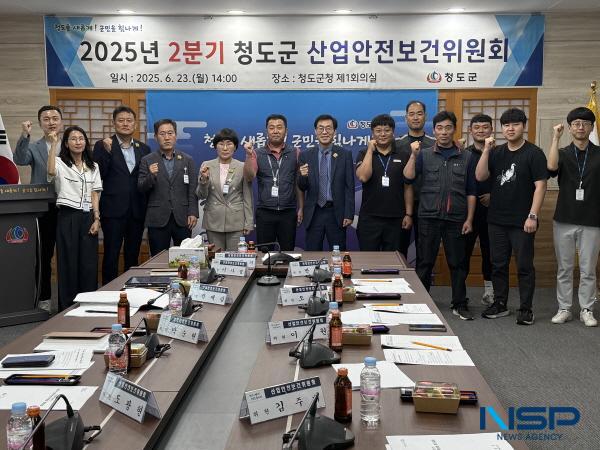 NSP통신-청도군은 지난 23일 청도군청 제1회의실에서 2025년 2분기 산업안전보건위원회를 개최했다. (사진 = 청도군)