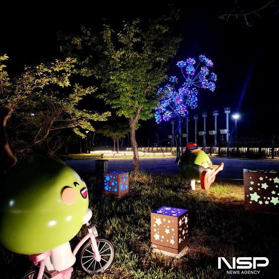 NSP통신-캐릭터 조형물 매돌이 경관조명 (사진 = 광양시청)
