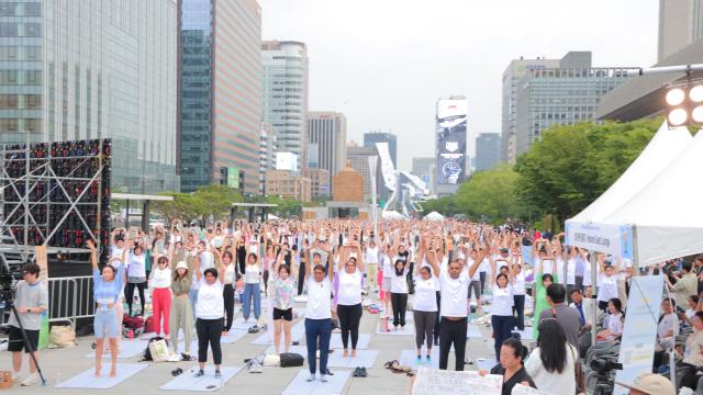 NSP통신-제11회 UN 세계 요가의 날 행사 전경. (사진 = 원광디지털대)