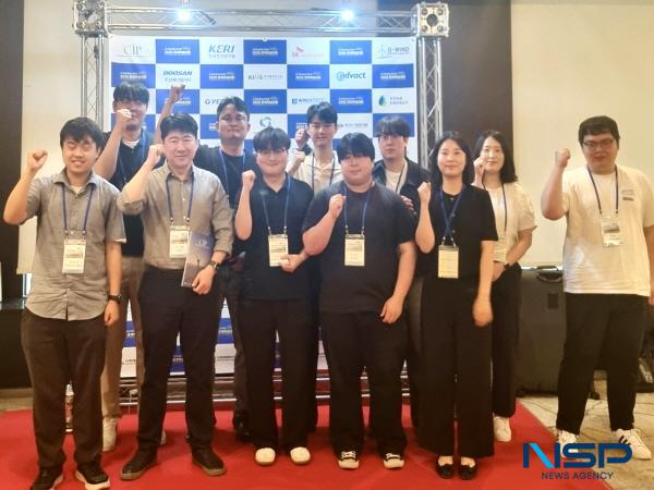 NSP통신-동국대 WISE캠퍼스 대학원생들이 지난 23일 제주시에서 열린 2025 한국풍력에너지학회 춘계학술대회에서 우수논문 발표상을 수상했다. (사진 = 동국대WISE캠퍼스)
