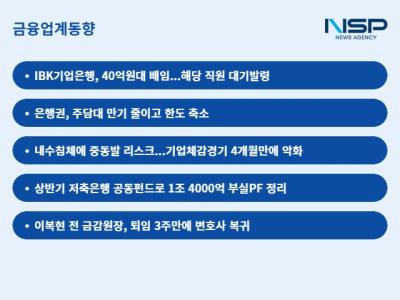 [NSP PHOTO]금융업계동향국책 기업은행 또 금융사고 발생책무구조도 1호 될까