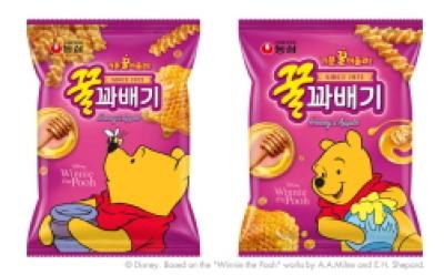 [NSP NEWS Image]40만 박스 한정 농심 꿀꽈배기 곰돌이 푸 캐릭터 콜라보 제품 선봬