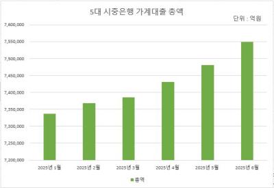 [NSP PHOTO]3단계 스트레스DSR 앞두고 가계대출 7조 가까이 증가