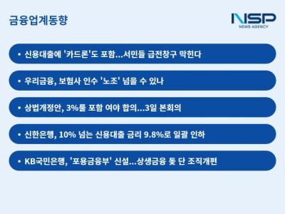 [NSP PHOTO]금융업계동향부동산 잡으려니 서민들 동공지진우리금융 노조에 골머리