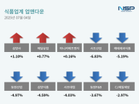 [NSP PHOTO][업앤다운]식품주 하락…삼양사↑·사조산업↓