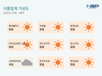 [NSP PHOTO][식품업계 기상도]롯데칠성 맑음·교촌에프앤비 흐림