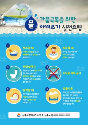 NSP통신-강릉시에서 배포한 물절약 포스터. (이미지 = 강릉시)