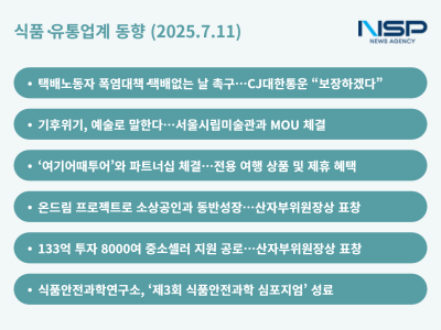 [NSP PHOTO][식품·유통 업계동향]폭염에 열받은 택배기사들 CJ대한통운 움직이나…롯데온·G마켓 상생표창