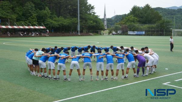 NSP통신-대구대 축구부는 지난 13일 고원스포츠파크 1구장에서 열린 2025 제61회 백두대간기 추계대학축구연맹전 8강전에서 호원대를 승부차기 끝에 누르고 준결승에 진출했다. (사진 = 대구대학교)