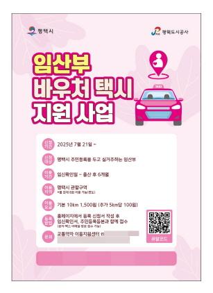 NSP통신-평택시 7월 21일부터 임산부 바우처 택시 운영 개시 안내 포스터. (이미지 = 평택시)