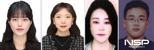 NSP통신-사진 왼쪽부터 주택행정과 강미주, 아동정책과 김누리, 기후환경과 문신지, 교통행정과 최형준 주무관. (사진 = 군산시)