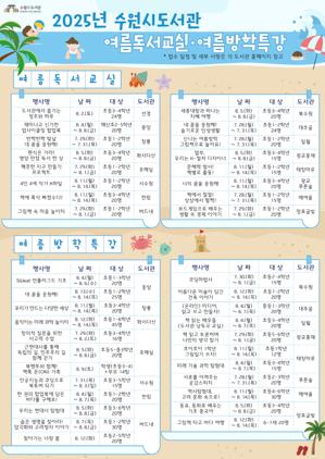 NSP통신-독서문화프로그램 일정. (이미지 = 수원시)