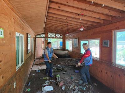 [NSP PHOTO]더불어민주당 경기도당 가평 수해복구 총력 지원