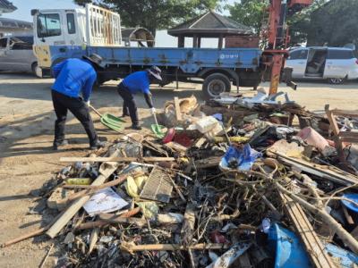 [NSP PHOTO]안양시 친선결연도시 충남 예산군 찾아 수해복구 지원