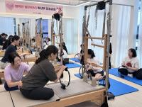 [NSP PHOTO]장성군 임산부 필라테스 건강교실 인기 몰이