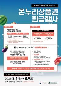 [NSP PHOTO]군산시, 4~9일 농축산물 온누리상품권 환급행사