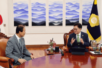 [NSP PHOTO]우원식 국회의장, 권오을 국가보훈부 장관 접견