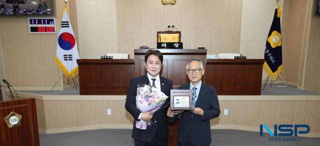 [NSP PHOTO]대구시 자치경찰위원회, 동구 이진욱 구의원에게 감사패 수여