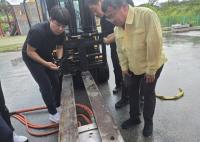 [NSP PHOTO]장대석 경기도의원, 전기차 화재 대응 특수장비 품평회 참석