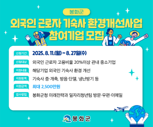 NSP통신-봉화군 외국인 근로자 기숙사 환경개선사업 참여 기업 모집, 중소기업 대상, 기숙사 환경개선, 최대 2500만 원 지원 (사진 = 봉화군)