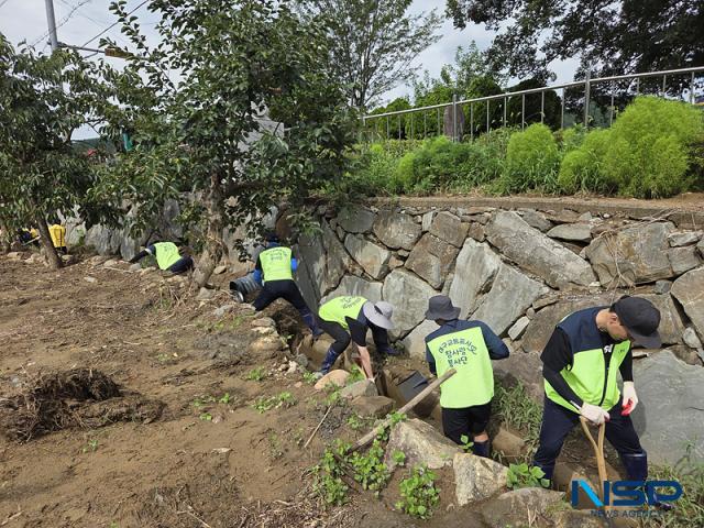 NSP통신-대구교통공사, 합천군 수해복구 봉사 및 성금 기부. (사진 = 대구교통공사)