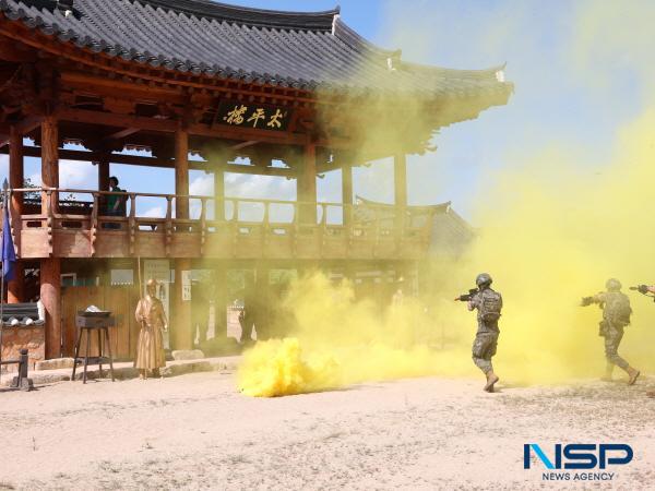 NSP통신-상주시는 지난 19일 태평성대 경상감영공원에서 을지연습 실제훈련을 실시했다. (사진 = 상주시)