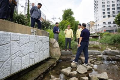 [NSP PHOTO]수원시 어류 집단 폐사 차량도장 업체 페인트 방류 추정