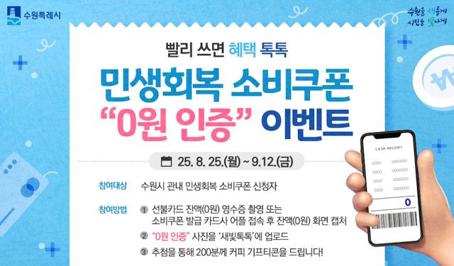 NSP통신-민생회복 소비쿠폰 인증 안내문. (이미지 = 수원시)