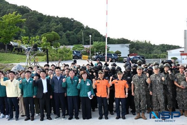 NSP통신-김천시는 지난 19일 LIG넥스원 김천공장에서 군집드론 테러 대응 합동훈련을 실시했다. (사진 = 김천시)