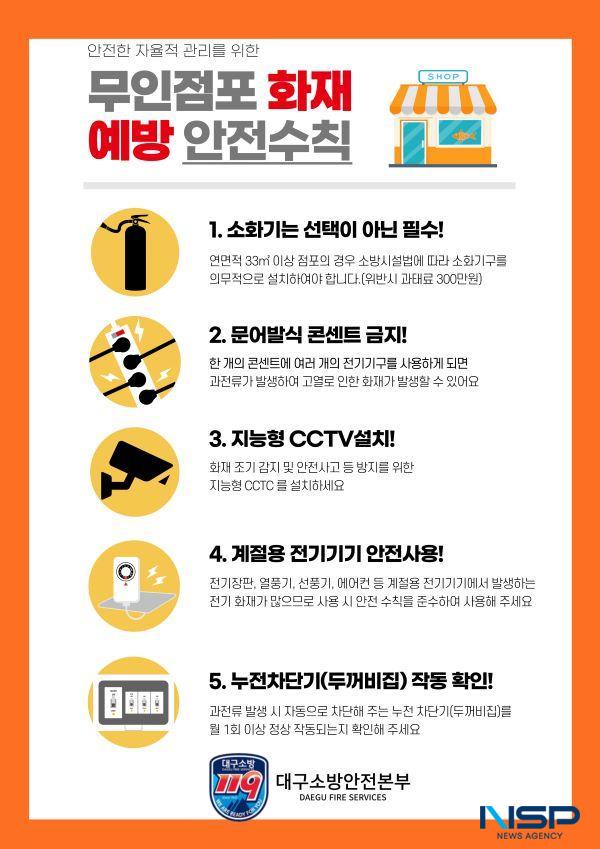 NSP통신-대구소방안전본부, 무인점포 화재예방대책 추진 (사진 = 대구시)