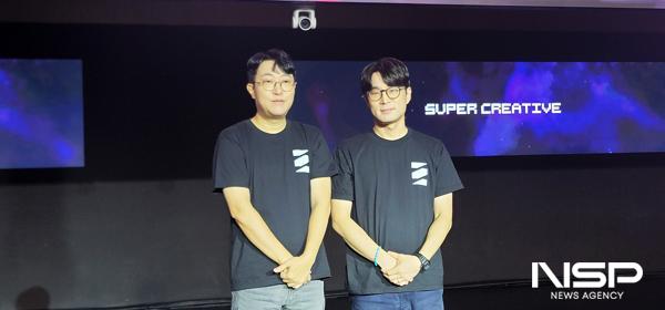 NSP통신-슈퍼크리에이티브 김형석 PD(좌), 스마일게이트 김주형 사업 실장. (사진 = 이복현 기자)