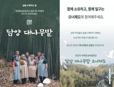 [NSP PHOTO]담양군 세계중요농업유산 담양 대나무밭의 오너가 되어 주세요