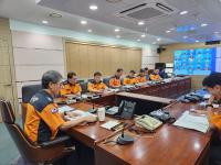 [NSP PHOTO]강원소방, 강릉시 가뭄 극복 도내 소방관서장 긴급 영상회의 개최