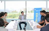 [NSP PHOTO]영덕군, 관내 축구 지도자들과의 현장 소통 간담회 개최