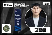 [NSP PHOTO]김포FC 고정운 감독, 8월 flex 이달의 감독상…5경기 무패 이끈 리더십