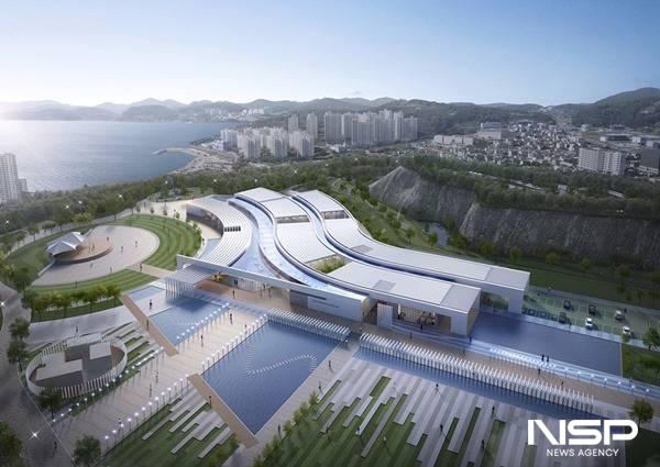 NSP통신-여수 웅천지구 이순신공원에 신축중인 여수시립박물관 조감도 (사진 = 여수시)