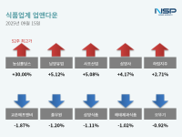 [NSP PHOTO][업앤다운]식품주 상승…농심홀딩스↑·교촌에프앤비↓