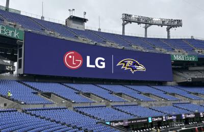 [NSP PHOTO]LG전자, 美 NFL 볼티모어 레이븐스 홈구장에 초대형 디스플레이 공급