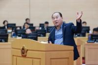 [NSP PHOTO]강정일 전남도의원, 교육행정 질문서 전남도 교육행정 전방위 질의
