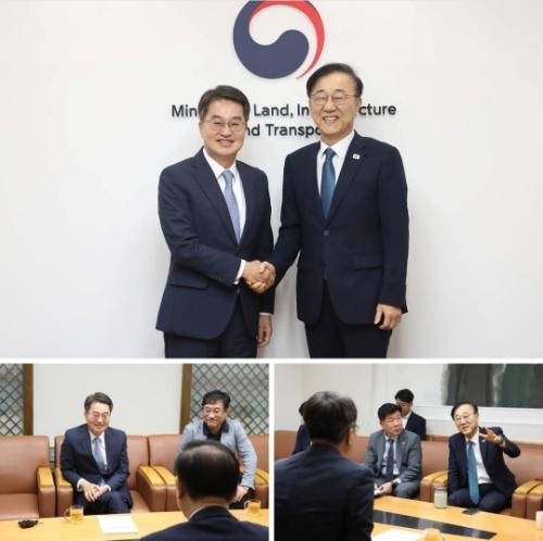 NSP통신-김동연 경기도지사와 김윤덕 국토교통부 장관과의 만남 모습. (사진 = 김동연 도지사 페이스북 캡처)