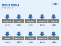 [NSP PHOTO][업앤다운]증권주 하락…NH투자증권↓·미래에셋증권↓