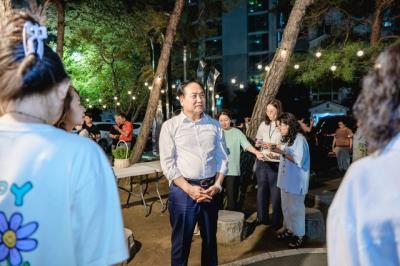 [NSP PHOTO]오산시 밝고 화사하게 아파트 야간경관 밝히다